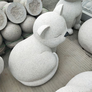 บาทสไตล์<span class=keywords><strong>สวน</strong></span>ตกแต่งภูมิทัศน์หินธรรมชาติขนาดใหญ่นั่งแมวน่ารักNEKOหินแกะสลักรูปปั้นประติ<span class=keywords><strong>มา</strong></span>กรรม - Product Image 5