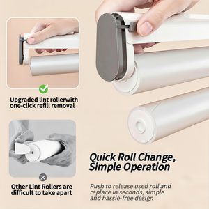 Rouleau Adhésif Manuel Grande Taille Écologique Portable à Long Manche pour Poils d'Animaux et Vêtements – Idéal pour Nettoyer les Sols - Product Image 2