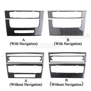 Pour BMW Série 3 E90/92/93, cadre décoratif pour panneau de climatisation CD, autocollant en fibre de carbone, cadre de navigation automobile, autocollant pour voiture - Product Image 1