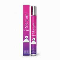 Parfum pour femme Vanille en spray Flacon fin Ombré violet rose Boîte de présentation Ciel nocturne de la ville Vanité Endurance