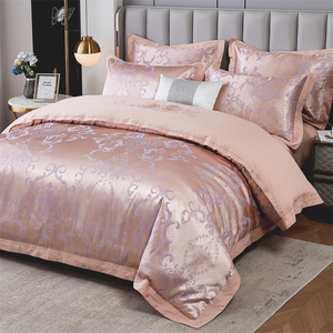 European Luxury Satin Jacquard Duvet Cover 100 Cotton <b>Bedding</b> Set Washable Home Use 200X230cm 220x240cm - Product Image 1
