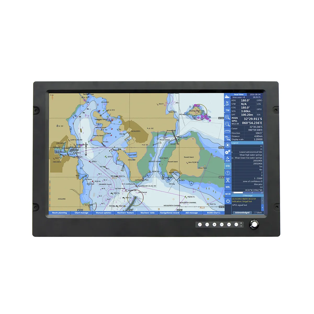 Marine parts & hardware XINUO marine LCD monitor large screen 24" HM-2624 CE IMO standard support AIS chart plotter fish finder