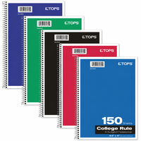 Cahier à spirale personnalisé, coloré, 3 sujets, ligné, 150 feuilles, pour étudiants, salle de classe, bureau, prise de notes