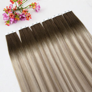 工厂价优质双拉丝100%真人发供应商22英寸胶带接发 - Product Image 2