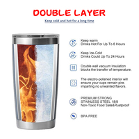 Vaso con Pajita de 20oz/30oz, Vaso de Acero Inoxidable de Doble Pared con Aislamiento al Vacío, Taza de Viaje con Recubrimiento en Polvo, Taza para Café, Bebidas