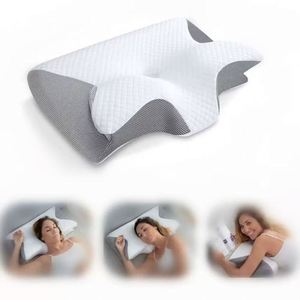 Almohada Cervical Ergonómica 2 en 1 de Espuma Viscoelástica con Soporte Contorneado para el Dolor de Cuello, Precio de Fábrica - Product Image 2