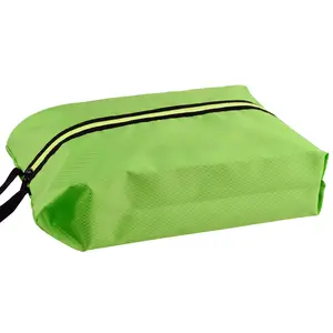 Personalización de alta calidad multiusos impermeable poliéster viaje con cremallera zapatos bolsa de almacenamiento