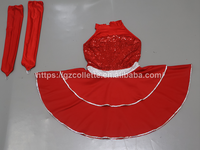 Costumes de danse pour filles, robe de ballet rouge à paillettes pour enfants, justaucorps de ballet pour spectacle sur scène