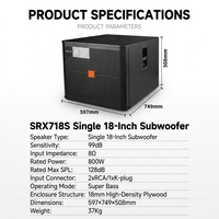 Système de haut-parleurs passifs à deux voies pleine gamme DBK GK8 de 8 pouces - Moniteur de studio portable 300W de puissance de crête Stéréo/Surround