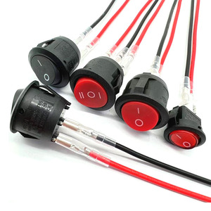 KCD1-105 Round <b>Push</b> Button Switch 2Pin 3Pin 4Pin 6Pin Mini Power Switch on OFF on OFF on Rocker Switch With <b>Light</b> 20mm - Product Image 6