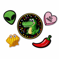 Patch brodé personnalisé Grenouille de Carnaval, thermocollant, pour la décoration de vêtements