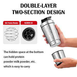 Borraccia Shaker per Proteine in Acciaio Inossidabile da 750ml Senza BPA, Isolamento Sottovuoto, Antigoccia, per Sport e Palestra, OEM - Product Image 5