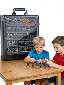 Boîte de rangement pour miniatures, étui de transport pour miniatures, cadre en alliage d'<span class=keywords><strong>aluminium</strong></span> avec serrure - Product Image 4