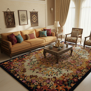Handgetuft Hypebeast Flower Area Tapijt Textuur Stijlvol Vintage Design Nz Wollen Bamboe Zijde Turkse Persia Woonkamer Tapijt - Product Image 1