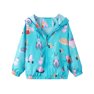 <span class=keywords><strong>Felpa</strong></span> con Cappuccio Bianca Formale per Ragazze con Stampa Floreale, <span class=keywords><strong>Zip</strong></span> e Guscio in Nylon, Asciugatura Rapida, Traspirante, Antivento, Ecologica, Manica Lunga - Product Image 6