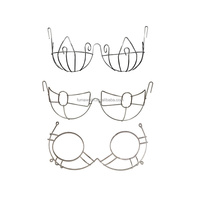 Ensemble de 4 supports de soutien-gorge de carnaval en fil métallique avec strass, accessoires DIY pour lingerie sexy, soutiens-gorge à armatures pour carnaval