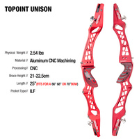 Topoint busur anak panah, panah Recurve UNISON 21 Aluminium CNC 6061 semua ILF recurve paket busur dan panah OEM ODM