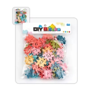 Alta calidad niños educativos 64 piezas colorido DIY rompecabezas cuadrado bloques de construcción juguetes de plástico precio barato - Product Image 1