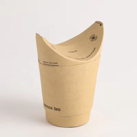 Gobelets à café en papier kraft jetables écologiques avec logo personnalisé, biodégradables pour utilisation à emporter