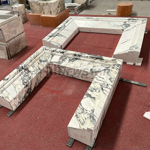 थोक प्राकृतिक संगमरमर के इनडोर फायरप्लेस बेडरूम सजावटी मैटल आधुनिक लिविंग रूम कैलेट्टा नेरो संगमरमर के चारों ओर - Product Image 4