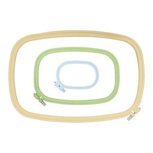 Multi-Color Square Plastic Embroidery Round Hoop Set - Product Image 1