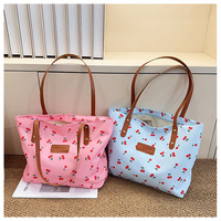Mode-schoudertas met portemonnee Grote capaciteit draagtas voor dames Trendy handtas met fruitpatroon