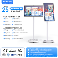 Téléviseur intelligent portable avec batterie, écran tactile Android 12, caméra intégrée, écran d'affichage tout-en-un, WIFI6, tableau blanc interactif