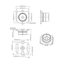 Connecteur coaxial RF U.FL plaqué or Gen1, 4 broches à souder, montage sur carte SMT pour module PCB 4G 5G