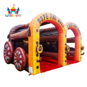 Vente en gros directe usine : Jeu gonflable 'the Bull' à double piste avec cordes - Manège interactif de divertissement extérieur pour fêtes foraines - Product Image 2