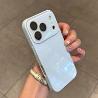 Coque transparente effet peau couleur bonbon pour iPhone 17 Pro Max 16 Pro Max, protection intégrale de l'objectif, étui de téléphone mignon et minimaliste