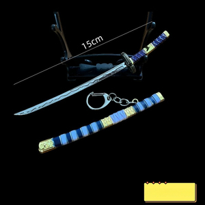 Espada <span class=keywords><strong>de</strong></span> Metal <span class=keywords><strong>de</strong></span> Anime <span class=keywords><strong>de</strong></span> 15 CM al por Mayor <span class=keywords><strong>de</strong></span> China, Espada con Funda, Modelo <span class=keywords><strong>de</strong></span> Aleación Metálica, Llavero Impermeable Ligero con Forma 3D - Product Image 6