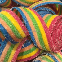 Bonbons en gros, bonbons acidulés au goût de fruits, bandes de bonbons acidulés, bonbons en rouleaux de fruits en vrac, bonbons acidulés, bonbons en bandelettes acidulées