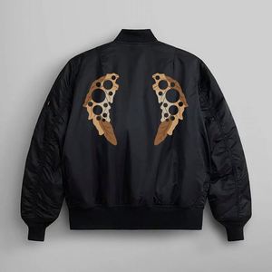 Custom High Quality Embroidery Men's Vintage Cotton Padded Jacket Baseball Uniform Windproof Bomber Jacket - Product Image 1