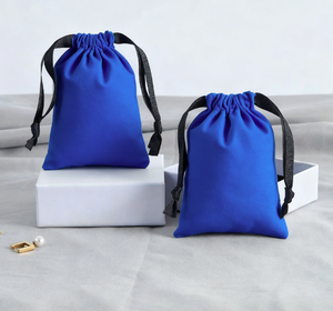 Sac à cordon en coton réutilisable petite pochette personnalisée sacs en toile naturelle pour emballage de cadeaux de fête logo en vrac en gros - Product Image 5