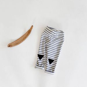 Leggings unisex de algodón con estampado geométrico de otoño <span class=keywords><strong>para</strong></span> niños pequeños, bonitos pantalones a rayas con parche <span class=keywords><strong>para</strong></span> bebé, Moda de Primavera que combina con todo - Product Image 4