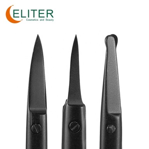Eliter Venta caliente al por mayor de acero inoxidable negro de acero inoxidable tijeras para cutículas de uñas tijeras para cutículas negras - Product Image 2