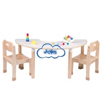 Chaise et table de classe préscolaire en bois écologiques modernes pour usage scolaire, certifiées EN71/ASTM, pour les enfants de 0 à 6 ans, marque JOOYES