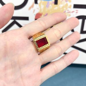 JXX Meilleures ventes Bague grappe large plaquée or 24K en laiton tendance unisexe pour mariage, fiançailles, fête et mode féminine - Product Image 6