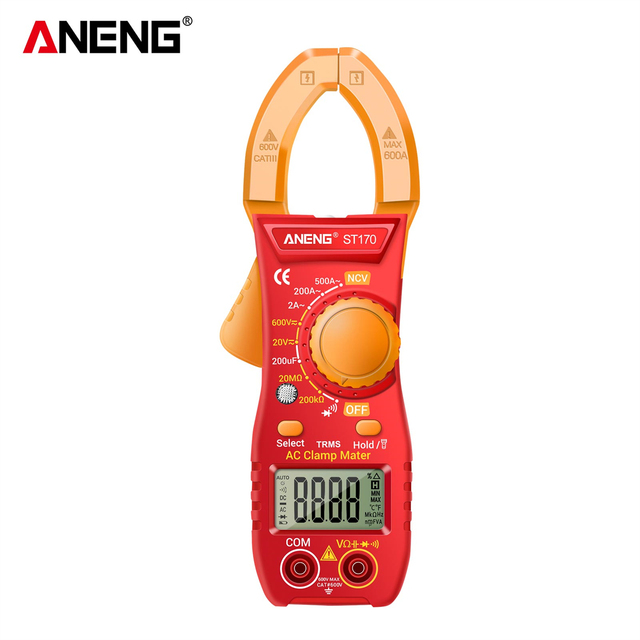 High Precision Digital Clamp Multimeter ST170 Portable Electrical Ammeter Multi-Function 500A Industrial Use for Maintenance