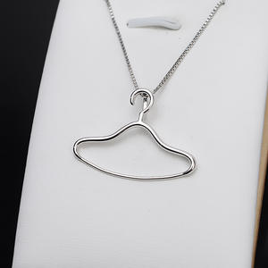 Collier pendentif en argent S925 pour femme, accessoires de mode DIY, 8-10 perles à trou traversant, cintre à linge, motif numérique - Product Image 4