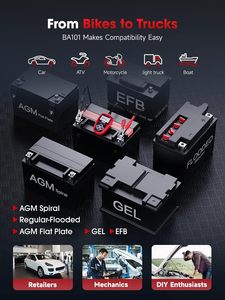 ANCEL BA101 Testador Digital de Bateria Automotiva 12V Ferramenta de Diagnóstico para Carros Análise de Carga e Partida com Capacidade de 100-2000 CCA - Product Image 5