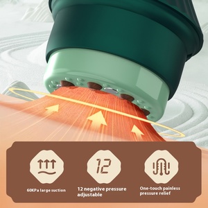 2025 grosir kustom genggam elektrik Anti selulit vakum bekam Guasha Scraping 12 gigi pemanas LCD layar sentuh pijat - Product Image 4
