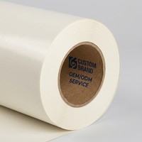 Rouleaux de papier enduit amovible Antac, étiquettes autocollantes, rouleau de papier semi-brillant à colle amovible haute adhérence pour impression de codes-barres