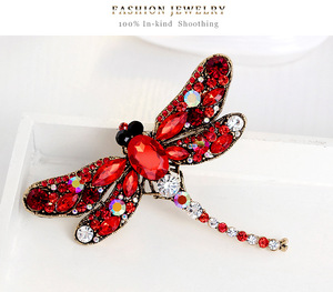DAE140 <span class=keywords><strong>Spilla</strong></span> a Forma di <span class=keywords><strong>Libellula</strong></span> alla Moda con Strass, <span class=keywords><strong>Spilla</strong></span> Vintage in Cristallo per Donne - Product Image 5