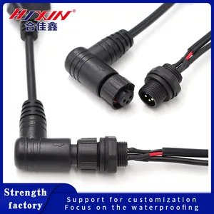 Manufacturer Direct Sale M12 Elbow Terminal Waterproof Connection Line Lighting Communication Machinery Equipment Connector IP68