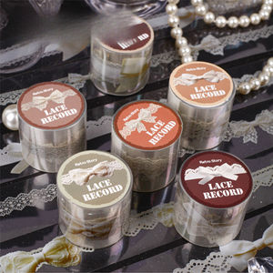 1 rouleau de ruban adhésif Lace Record Series : fournitures de journalisation DIY sur le thème de la dentelle - Product Image 2