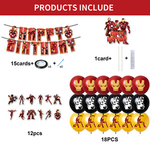 Globos de Látex con Temática de Iron Man de Los Vengadores, Adorno para Pastel, Banner, Decoraciones para Fiestas de <span class=keywords><strong>Cumpleaños</strong></span> Infantiles de <span class=keywords><strong>Marvel</strong></span>, Baby Shower - Product Image 6