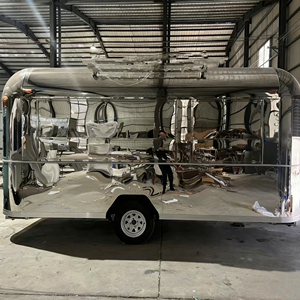 รถพ่วงขายอาหารเคลื่อนที่ VIC สแตนเลส รถขายอาหารเคลื่อนที่ รถห้องน้ำเคลื่อนที่ บริการขายไอศกรีมและขนมหวาน ปรับแต่งสีได้ - Product Image 3