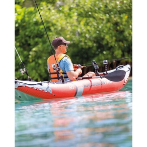 <span class=keywords><strong>INTEX</strong></span> 68303 68309 Série Professionnelle Excursion Pro <span class=keywords><strong>K1</strong></span>/K2 <span class=keywords><strong>Kayak</strong></span> de Pêche Gonflable Léger en PVC pour Sports Nautiques - Product Image 1