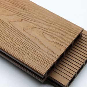 Tablero de cubierta compuesto de plástico de madera para exteriores Tablero de cubierta de aspecto de madera 3D hueco Balcón impermeable Terraza - Product Image 4